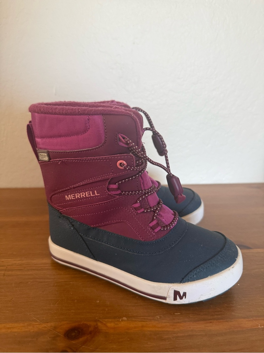 Merrell Kids Burgundy and Navy Waterproof Winter Boot